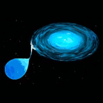 श्याम वीवर द्वारा साथी तारे के पदार्थ को निगलना