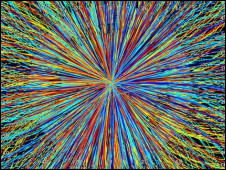 कण त्वरकों मे सूक्ष्म कणों के टकराने से भारी ऊर्जा का निर्माण होता है।