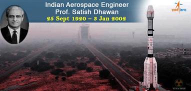 इसरो की वेबसाईट पर प्रो धवन