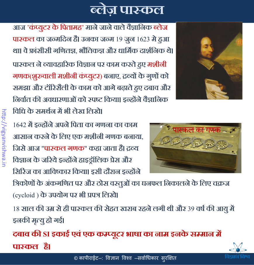 ब्लेज पास्कल(Pascal)