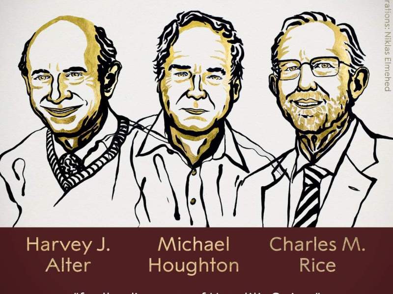 2020 चिकित्सा नोबेल पुरस्कार : हार्वे जे अल्टर, माइकल ह्यूटन और चार्ल्स एम राइस